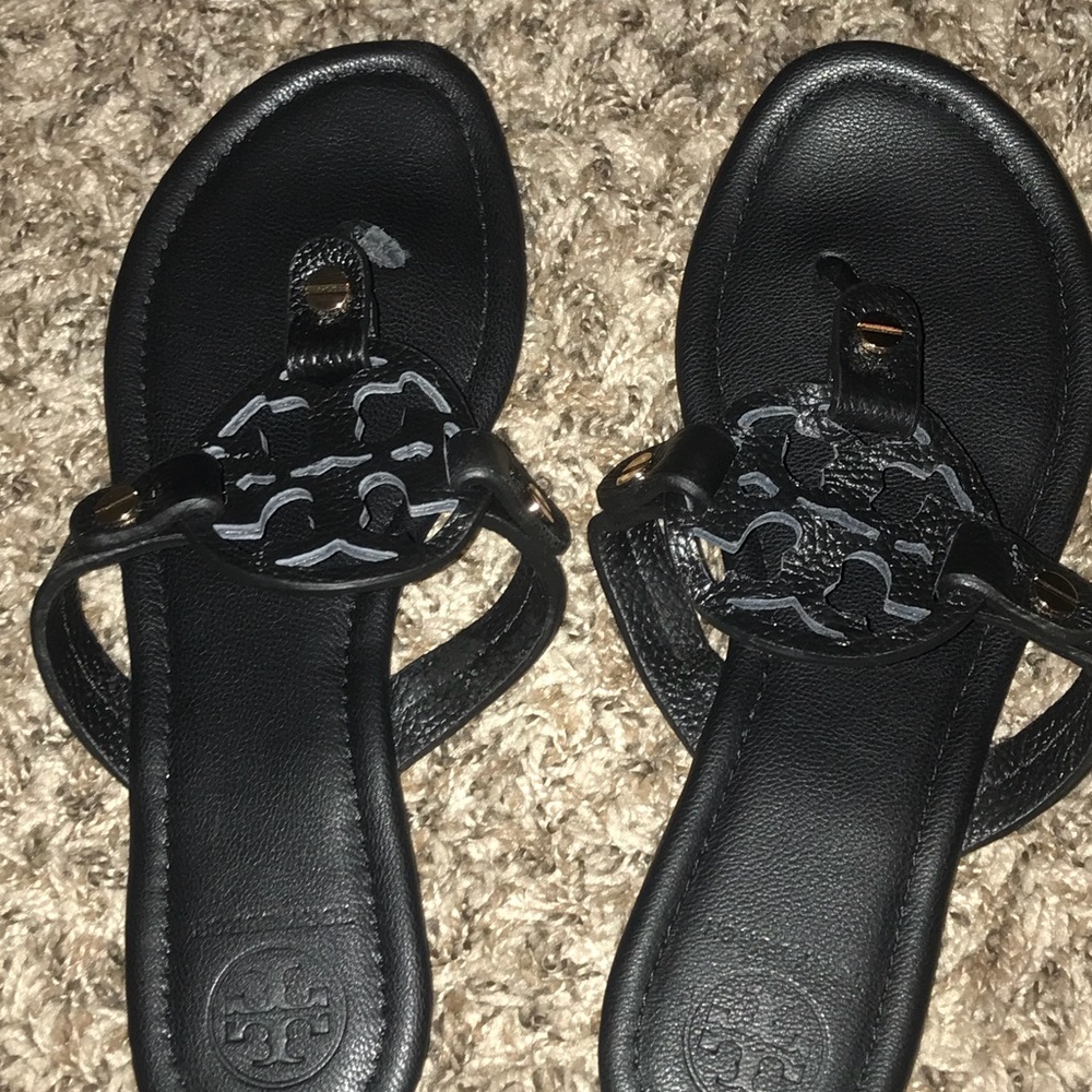 Matt black Tory Burch sandals brand new worn once